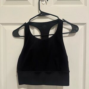 ALO Yoga Sleek Black Racerback Sports Bra M